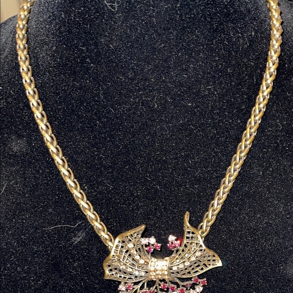 SWEET ROMANCE necklace on braided chain slider - Picture 3 of 9